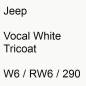 Preview: Jeep, Vocal White Tricoat, W6 / RW6 / 290.